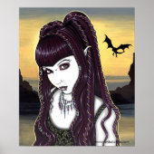 Katana Gothic Dragon Goddess Poster (Vorne)