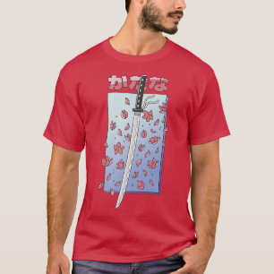 Katana Japanischer Stil Cherry Blossom Sakura Japa T-Shirt