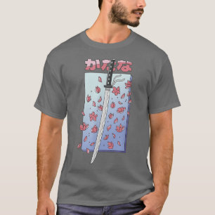 Katana japanischer Stil Kirschblüte Sakura Japan T-Shirt