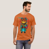 Katana-Katze T-Shirt (Vorne ganz)