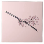 Katana mit Sakura-Zweig Fliese (Vorderseite)