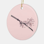 Katana mit Sakura-Zweig Keramik Ornament (Links)