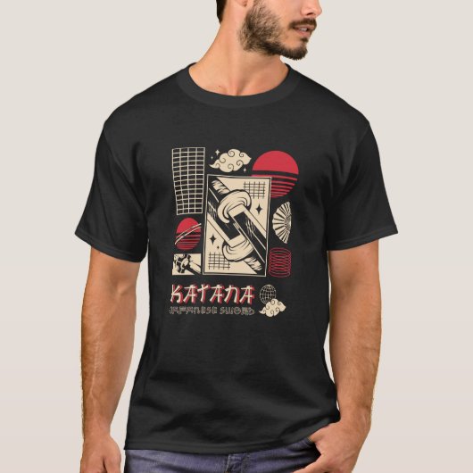 Katana Samurai Warrior Japanese Streetwear T-Shirt (Vorderseite)
