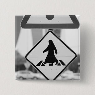 Katar, Ad Dawhah, Doha. Arabischer Fußgänger Button