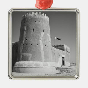 Katar, Al Zubarah. Al-Zubarah Fort (b.1938) jetzt Silbernes Ornament
