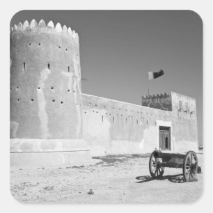 Katar, Al Zubarah. Al-Zubarah Fort (erbaut 1938) h Quadratischer Aufkleber