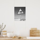 Katar, Al Zubarah. Camel Crossing Road Poster (Küche)