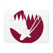 Katar Arabian oryx Qatari Nationale Tierflagge Magnet (Horizontal)