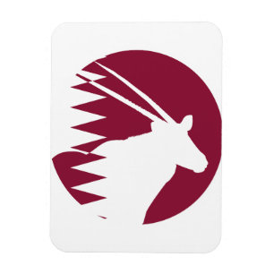 Katar Arabian oryx Qatari Nationale Tierflagge Magnet
