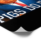 Katar ein Lago gegen Trump Katar Flugzeug Schweine Poster (Ecke)