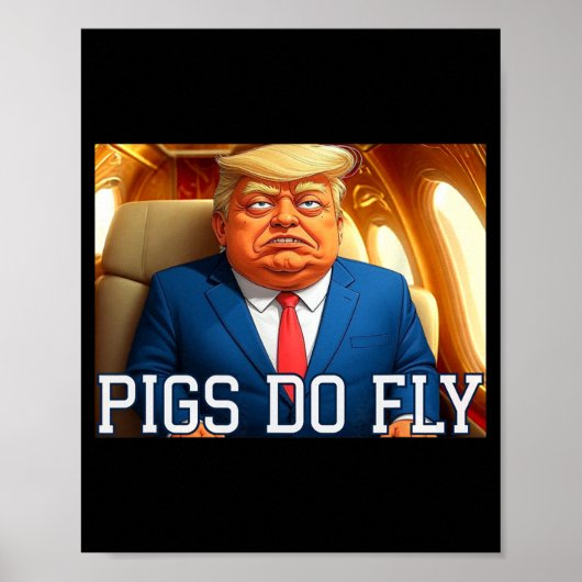 Katar ein Lago gegen Trump Katar Flugzeug Schweine Poster (Vorne)