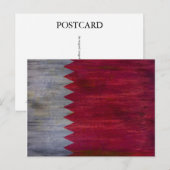 Katar-Fahne Postkarte (Vorne/Hinten)