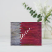 Katar-Fahne Postkarte (Stehend Vorderseite)