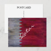 Katar-Fahne Postkarte (Vorne/Hinten)