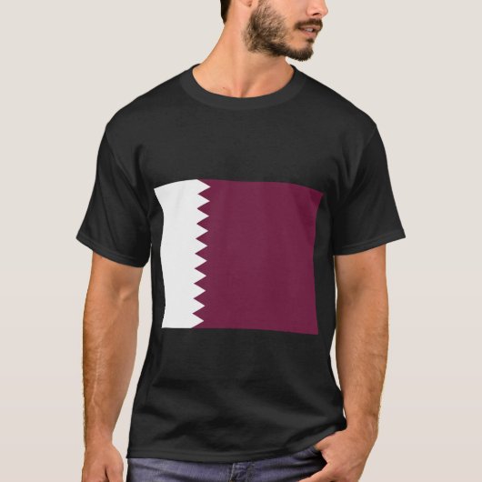 Katar-Flag ع ل م ق ط ر T-Shirt (Vorderseite)
