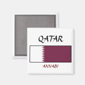 Katar-Flag "ANNABI" Magnet (Vorderseite/Rückseite)