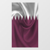 Katar-Flag Fensteraufkleber (Blatt)