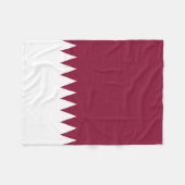 Katar-Flag Fleecedecke (Vorderseite (Horizontal))
