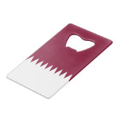 Katar-Flag Geldbeutel Flaschenöffner (Vorderseite Schrägansicht)
