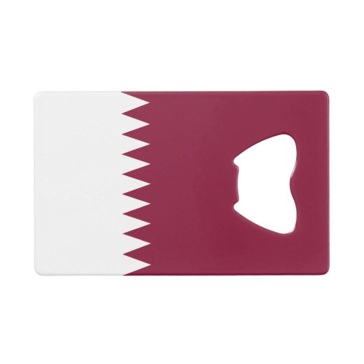 Katar-Flag Geldbeutel Flaschenöffner (Vorderseite (Horizontal))