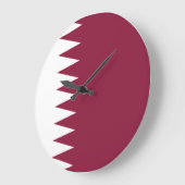 Katar-Flag Große Wanduhr (Winkel)