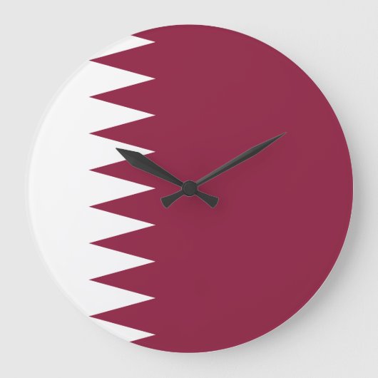 Katar-Flag Große Wanduhr (Vorderseite)