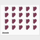 Katar-Flag-Heftsticker Herz-Aufkleber (Blatt)