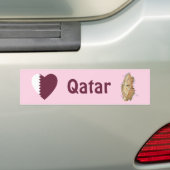 Katar Flag Herz + Karte Autoaufkleber (Auf Auto)