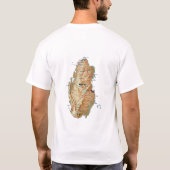 Katar-Flag + Karte + Text-T - Shirt (Rückseite)