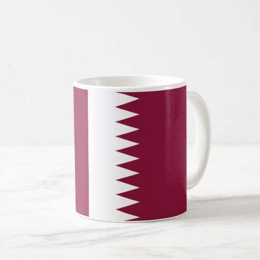 Katar Flag Keramik Kaffee Tasse (VorderseiteRechts)