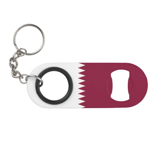 Katar-Flag Mini Flaschenöffner (Vorderseite (Horizontal))