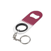 Katar-Flag Mini Flaschenöffner (Rückseite Schrägansicht)