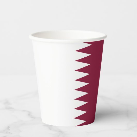Katar-Flag Pappbecher (Vorderseite)