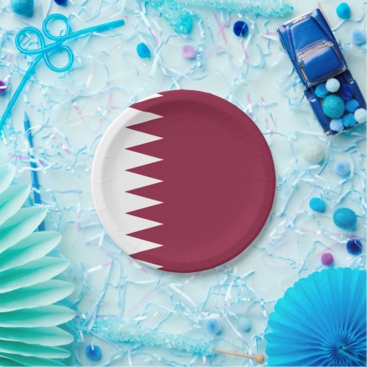 Katar-Flag Pappteller (Party)
