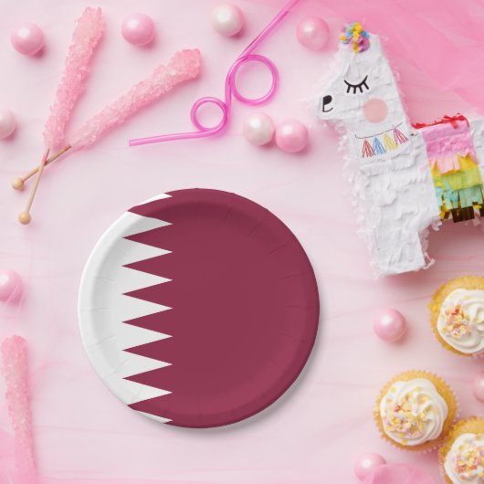 Katar-Flag Pappteller (Party)