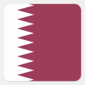 Katar-Flag Quadratischer Aufkleber (Vorderseite)