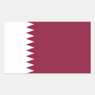 Katar-Flag Rechteckiger Aufkleber