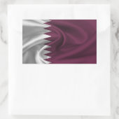 Katar-Flag Rechteckiger Aufkleber (Tasche)