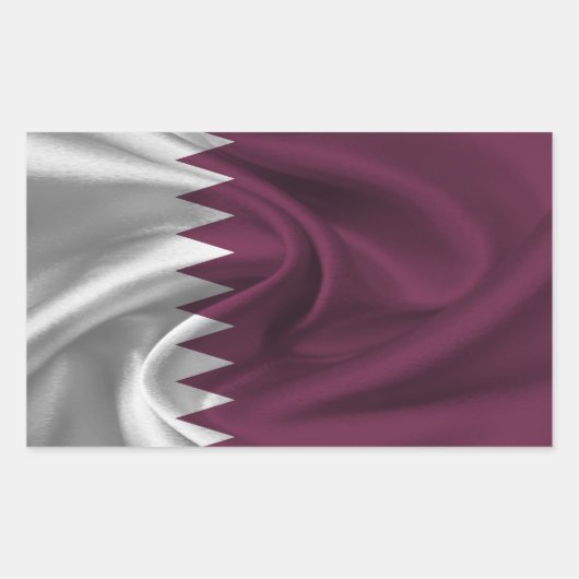 Katar-Flag Rechteckiger Aufkleber (Vorderseite)