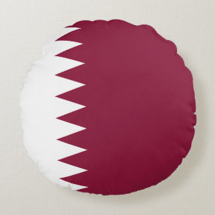 Katar-Flag Rundes Kissen