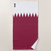 Katar Flag Splendid Patriotic Strandtuch (Vorderseite)