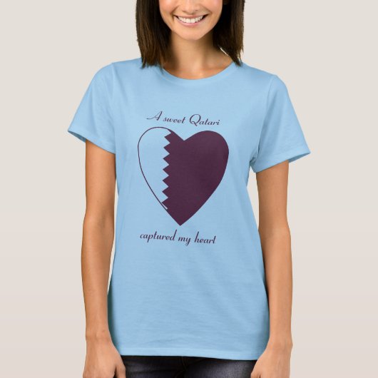 Katar Flag Sweetheart T - Shirt (Vorderseite)