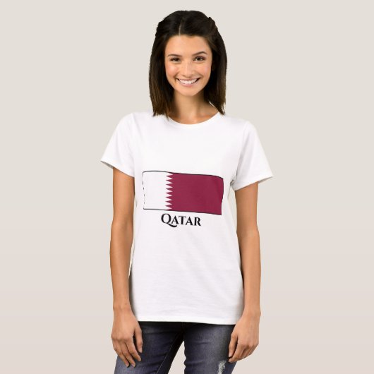 Katar-Flag T-Shirt (Vorne ganz)