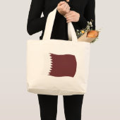 Katar Flag Tote Bag Jumbo Stoffbeutel (Vorderseite (Produkt))