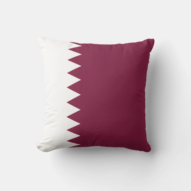 Katar Flag x Flag Pillow Kissen (Vorderseite)
