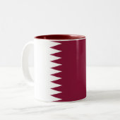 Katar-Flag Zweifarbige Tasse (Vorderseite Links)