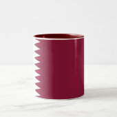 Katar-Flag Zweifarbige Tasse (Mittel)