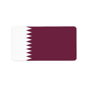 Katar-Flagge Adressaufkleber