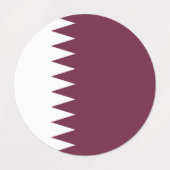 Katar-Flagge Etiketten (Design 2)