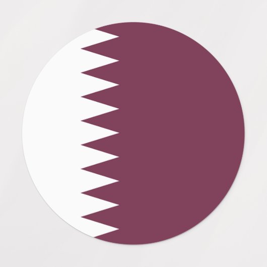 Katar-Flagge Etiketten (Design 1)